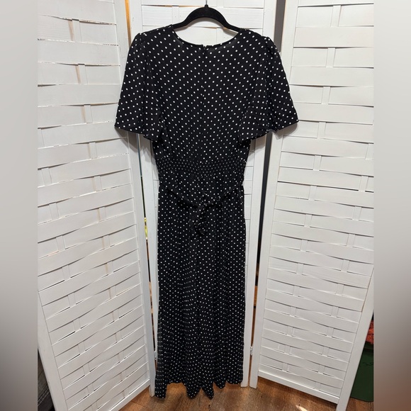 My Street Elegant Black & White Polka Dot Jumpsuit - Picture 4 of 6